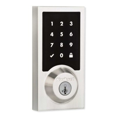 Kwikset SmartCode 916 Series Z-Wave Plus Contemporary Touchscreen Electronic Deadbolt, Satin Nickel